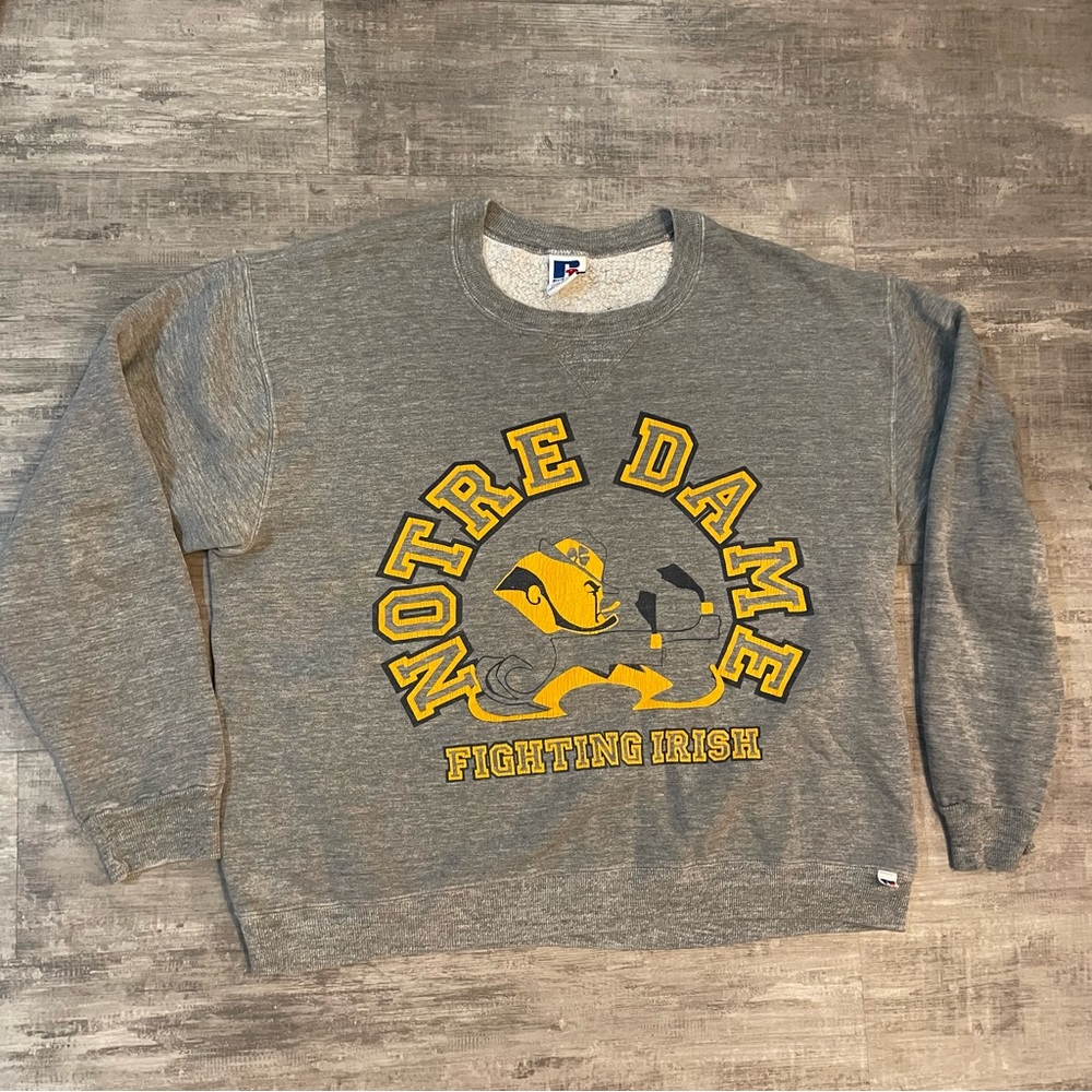 Vintage Notre Dame Russell Athletic Crewneck Large
